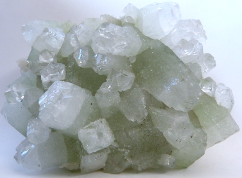  APOPHYLLITE (Zeolite Silicates) from Pune area, Maharashtra, India. Green apophyllite crystals with