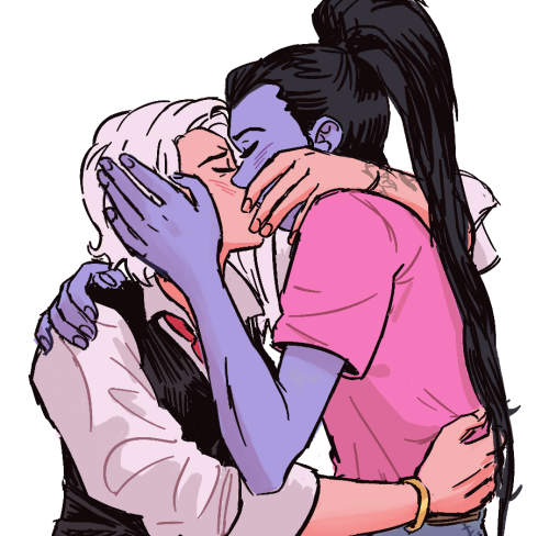 the girls are KISSING ironically enough i love ouihaw but i feel like i don’t draw them s