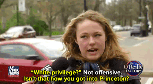 theesunnisrising:  geminibrujo:  nerdgasrnz:  messialien:  youngblackandvegan:  micdotcom:  Watch: Fox News sent a reporter to Princeton to make fun of “sensitive” college students   they have so little respect for the intelligence of this generation