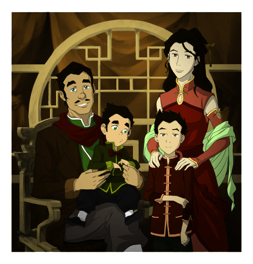 ksnicket:  colorized version of mako and bolin’s family photo! i’m not sure if anyone’s done this, but here’s my take. 