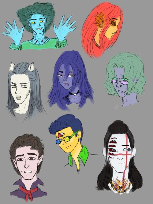 Just Old Sketches Of My "background" MH Characters!! 🤪