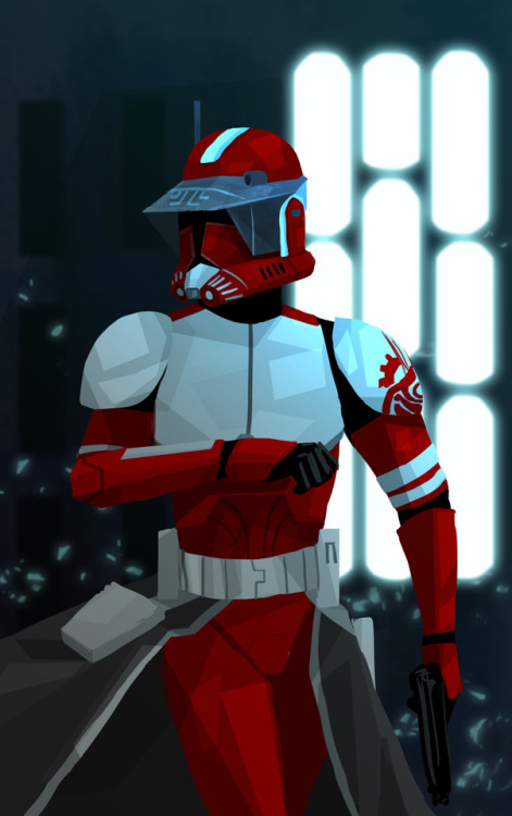 finish-the-clone-wars: jediknvghts: Day 017 | CC-1010 Fox Bound by duty and honor. Trapped by the or