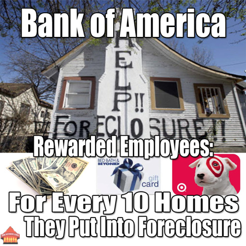 “ …the second-biggest U.S. lender, rewarded staff with cash bonuses and gift cards for meeting quotas tied to sending distressed homeowners into foreclosure, former employees said in court documents.
Mortgage workers falsified records and were told...