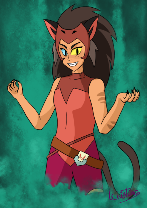 Decided to also finish up a picture of Catra from Dreamworks’ She-Ra,because I really love her desig