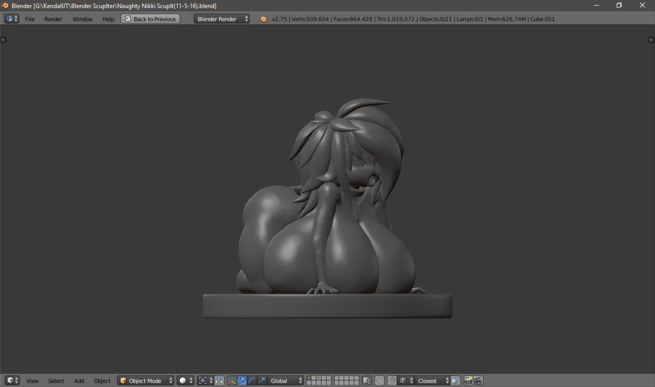 kendalljt:  NAUGHTY NIKKI SCULPTURE!!!!! PHEW!!! This damn thing took 3 ½ days!!!