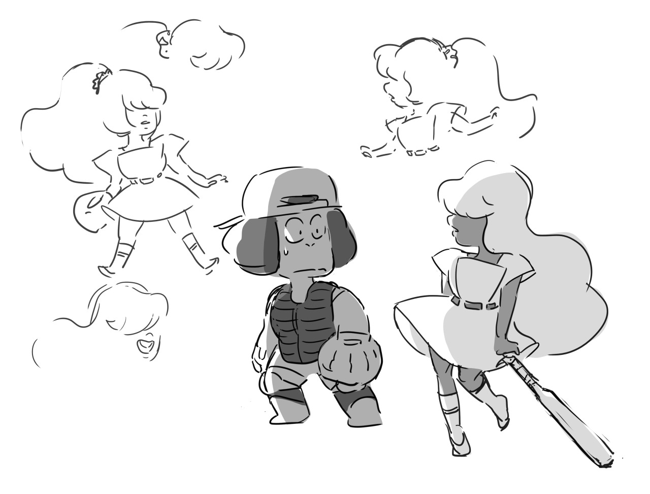 rebeccasugar:  My concept drawings for “Hit the Diamond” from March, 2015! ❤️💙