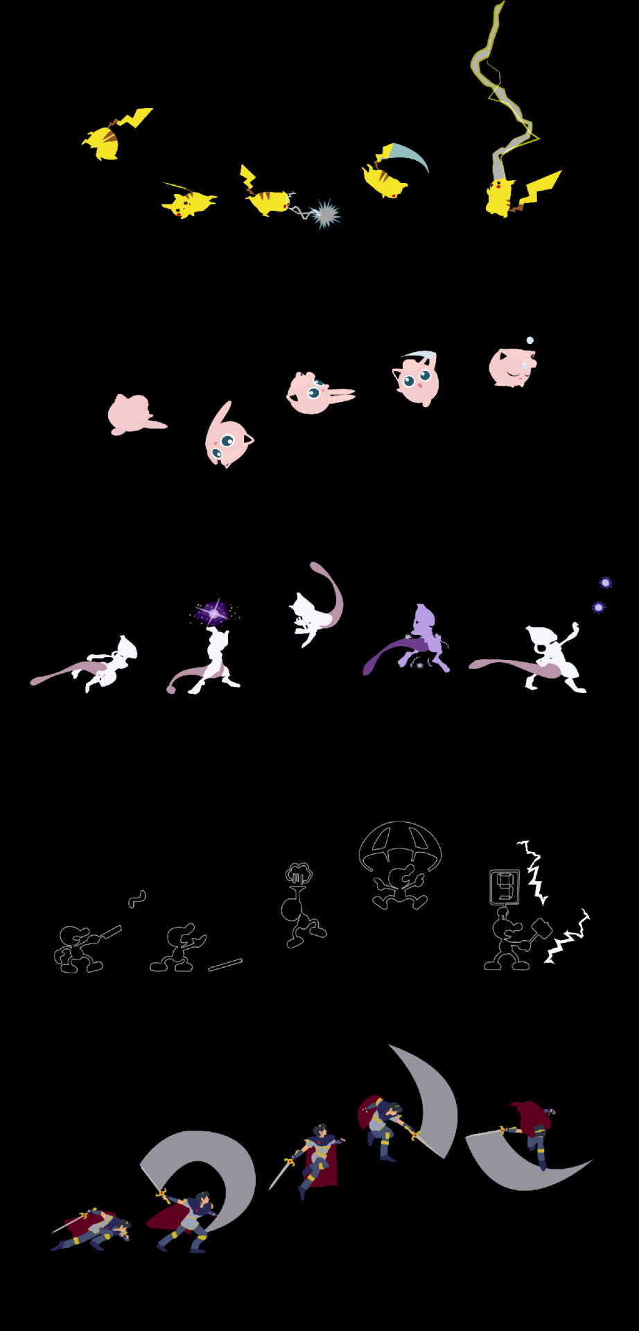 chrispocetti:  “simply melee” here is the full collection… including alternate
