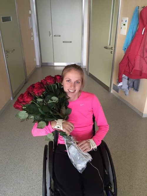 Paralyzed Austrian pole vaulter Kira Grunberg