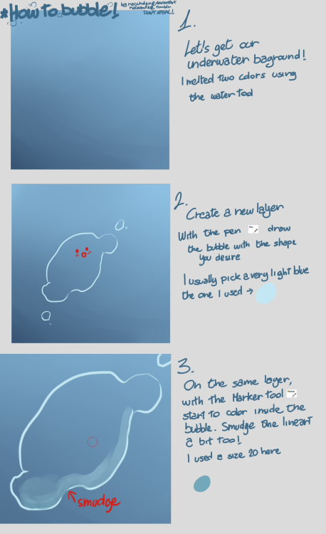 natsubuta: How to: draw an underwater bubbleI don’t know why I hadn’t posted this sooner