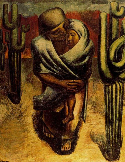 Peasant Mother, 1962, David Alfaro SiqueirosMedium: oil,burlap