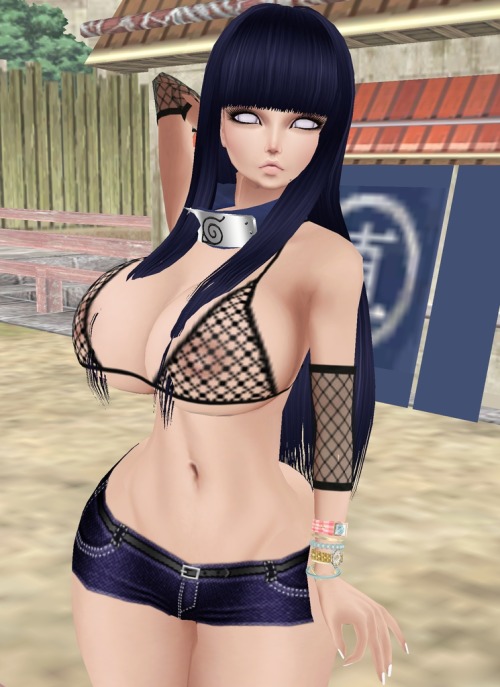 adult hinata showing off her new body with the new  forbidden hidden bimbo justu technique :P