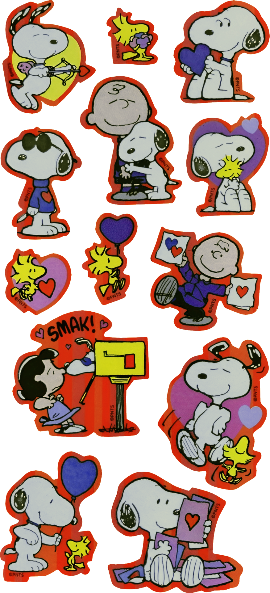 Transparent sticker images — A series of valentine themed stickers  featuring
