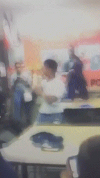 black-atheists:  sinjia:  thingstolovefor:    Police Officer Fist Fights Teen at