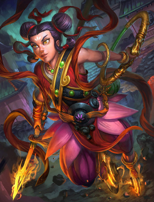 cyrail: Nezha Smite by Brolo  Featured on Cyrail: Inspiring artworks that make your day better 