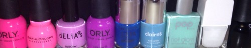 Colors used: Orly “Beach Cruiser” Sinful Colors “920” deLiA*s Purple Orly &l