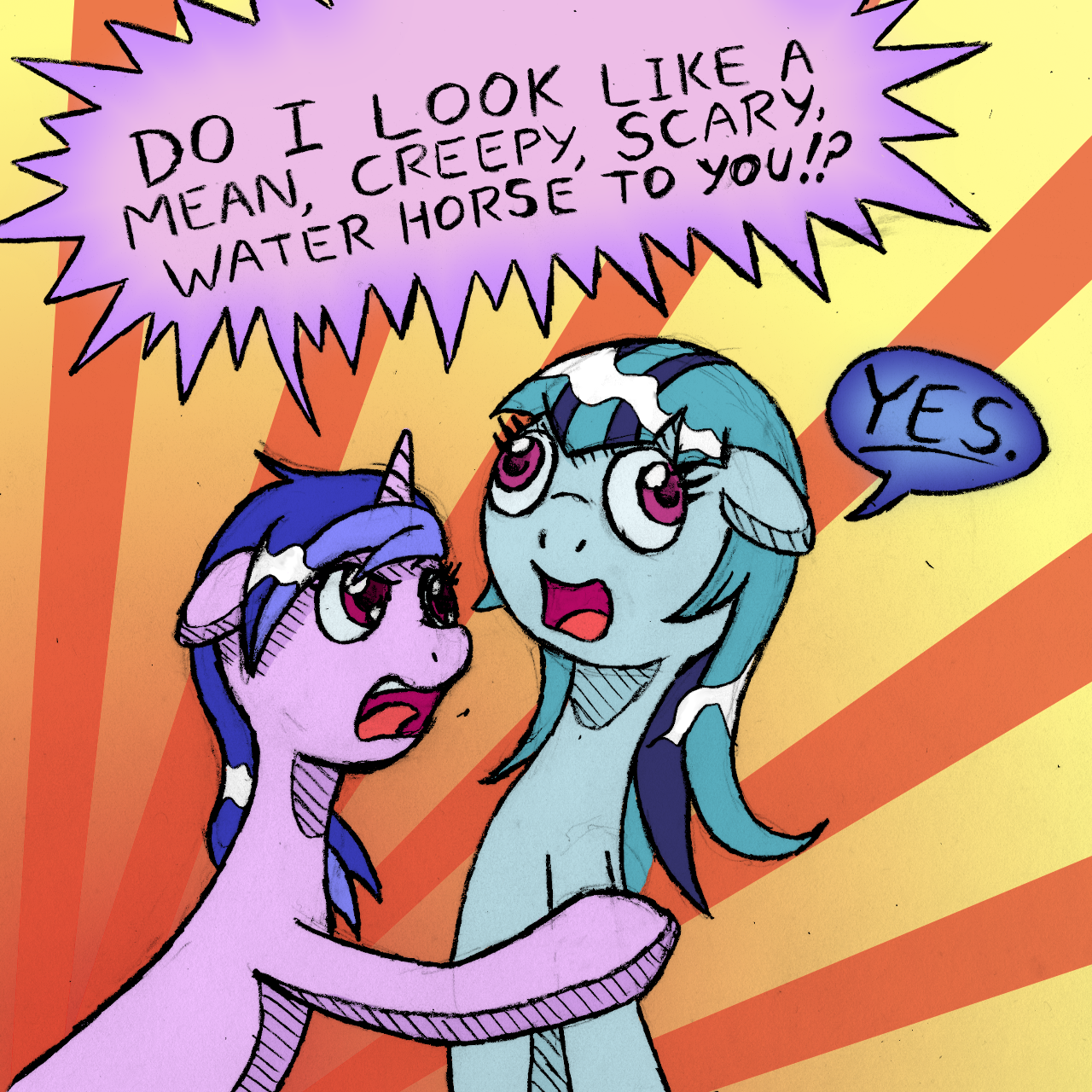 ask-seaswirl:  Wait, you’re a siren? Isn’t that one of those things that….