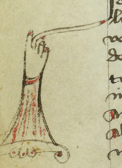 A sinuous and well-lacquered manicule.Manuscript description and digital images can be found here at