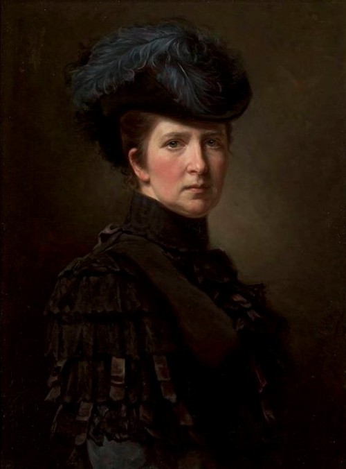 Emilia Dukszyńska-Dukszta (Polish, 1837 - 1898): Self-portrait (1890) (via National Museum in Warsaw