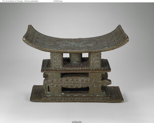 Ceremonial Stool, Akan, 1950, Art Institute of Chicago: Arts of AfricaStools are enormously signific
