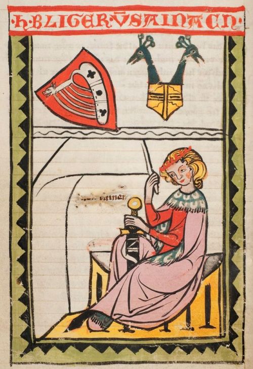 &lsquo;Weingartner Liederhandschrift&rsquo; Weingartner song manuscript; made in Konstanz circa 1310
