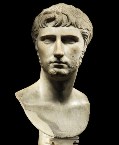 archaicwonder:A Roman marble portrait bust of Gaius Caesar, Augustan, circa  AD 1- 4 Estim