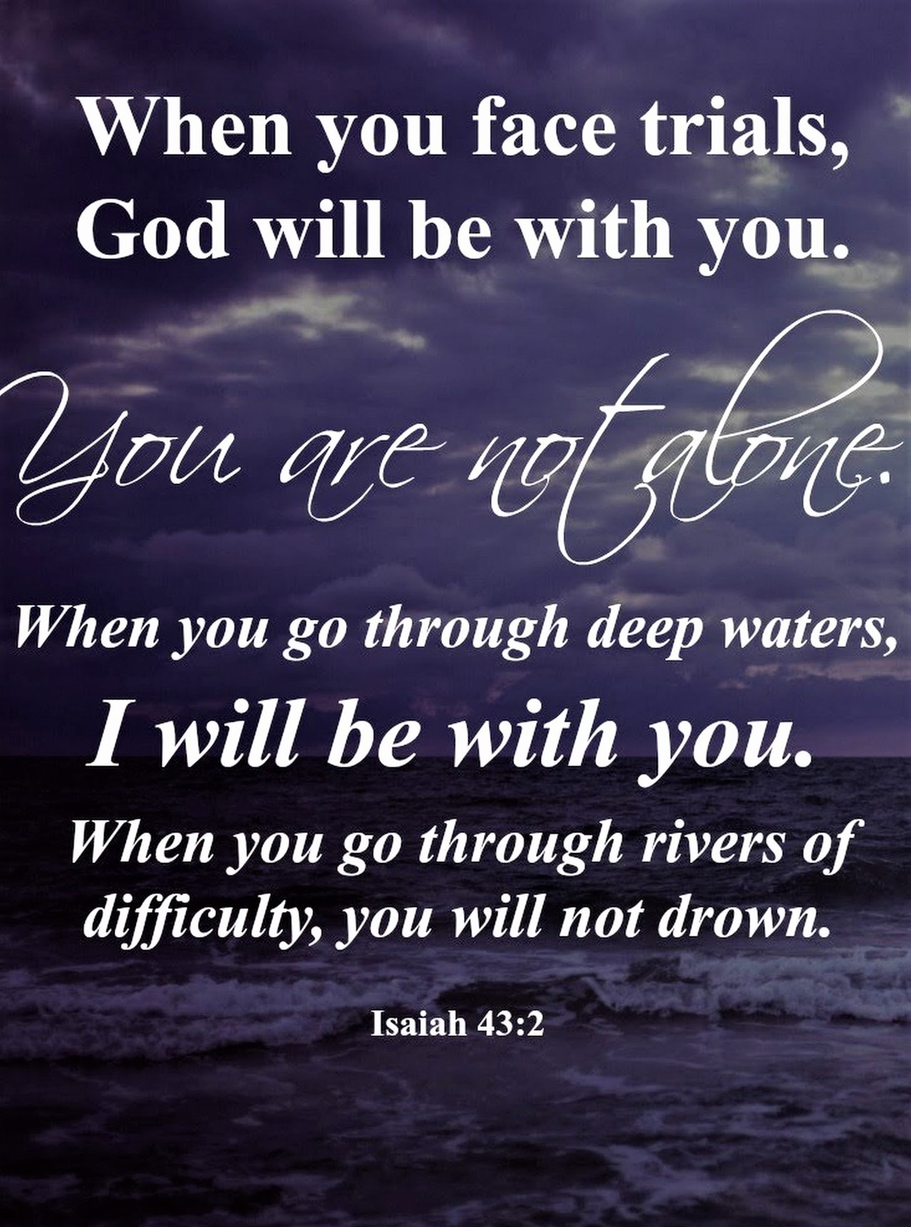 The Living Isaiah 43 2 NLT When You Go Through Deep 