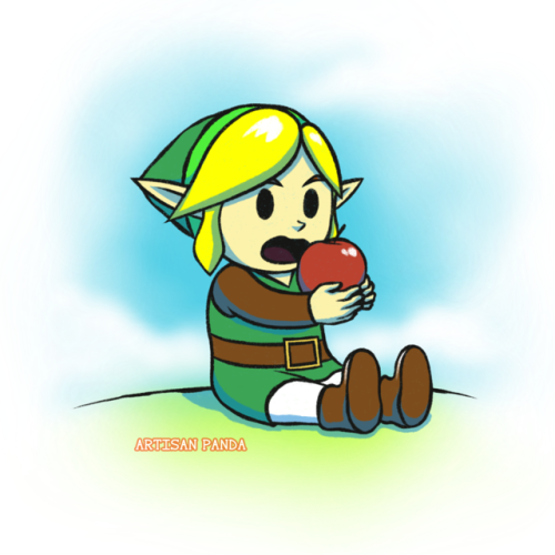 Link Eats an Apple