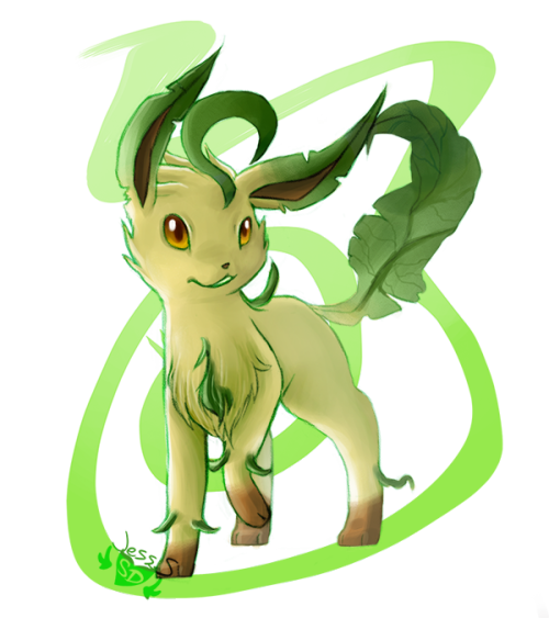 sdevilheart:My DA &amp; tumblr [x] Dec. 19th - Favorite Eeveelution Type: Leafeon had a hard tim