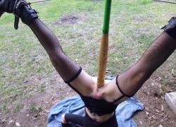 filthyfucktoy:  Anything to keep that hole stretched 