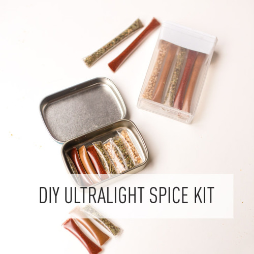 the-surreptitious-solitary:sew-much-to-do:DIY Ultralight Spice Kit (for Foodies or Gourmet Camping F