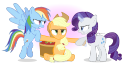 appledash-love:  judacris:  Split Decision on dm29.deviantart.com”She goes with me.” “No, she’s going with me!”BATTLE OF THE SHIPS  Get her, Rainbow!   OT3 guys! Come on! &gt;w&gt;