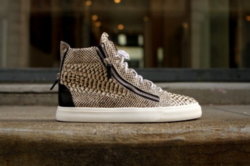 Giuseppe Zanotti Snakeskin Hi Sneaker