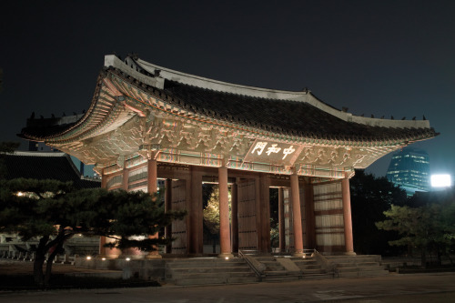 덕수궁 중화문 night view of Duksu-gung (Duksu Palace)