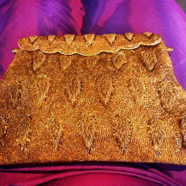 Beaded purse detail. They don&rsquo;t make them like this anymogoigre! #beads