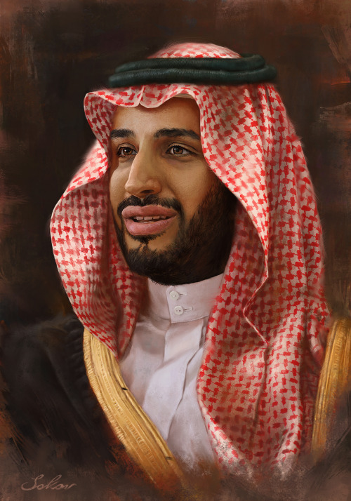 Deputy crown prince, Mohammed bin Salman. Just finished my second Saudi Arabian royalty portrait, wh