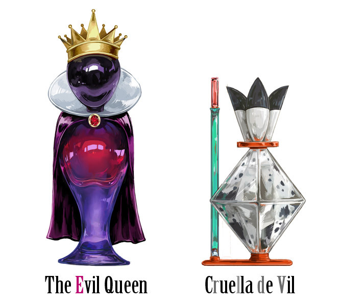 ca-tsuka:  ca-tsuka:“Disney Villains Perfume” by japanese artist Ruby Spark.