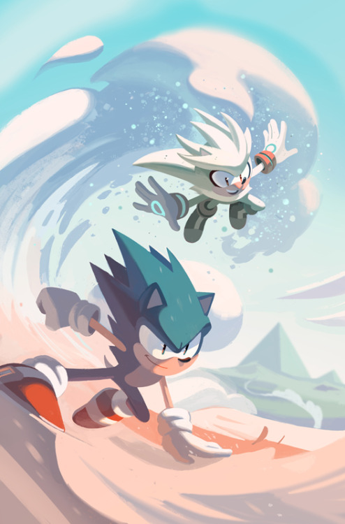 Covers #5-8 for the sonic the hedgehog comic!