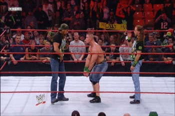 Triple H shows John Cena how to loosen up his hips