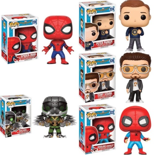 Spider-Man: Homecoming Funko POPs, coming this April! #funkopop #spiderman #homecoming #peterparker 