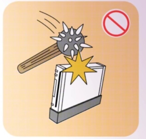 retrogamingblog2: Safety warnings from the Nintendo Wii’s Japanese manual