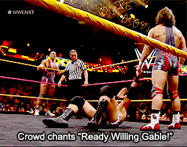 mith-gifs-wrestling:  Chad Gable & Jason Jordan v. Tomasso Chiampa & Johnny Gargano.  There was so much awesome wrestling in this match that I almost feel guilty that this gifset is entirely about how adorable Gable and Jordan are and how fun