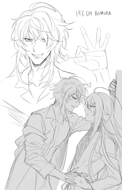 Twitter sketchesI wanna draw more tall Ramuda and Riou x Jyuto&hellip;I’m open for commiss