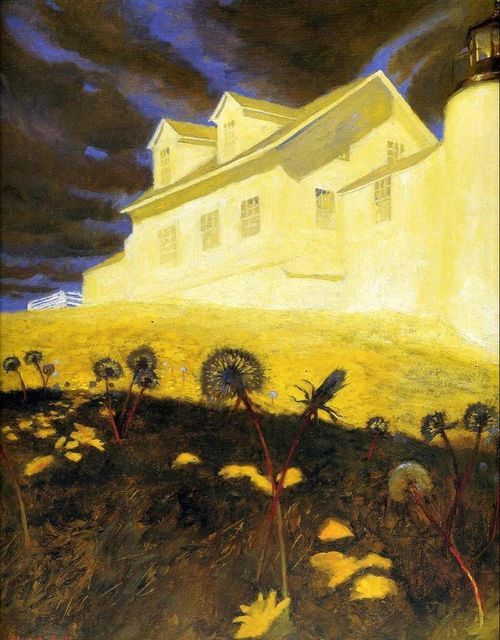 mundodasideias:Lighthouse Dandelions Jamie Wyeth. 