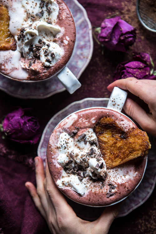 sweetoothgirl:Superfood Hot Chocolate with Honey Caramelized Brioche