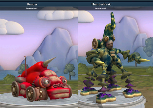 splendidland:all my beautiful monsters and freaks that i’ve made in SPORE