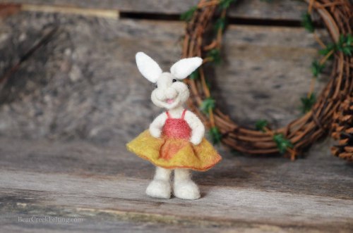 Bear Creek Bunny #287 needle felted by Teresa Perleberg