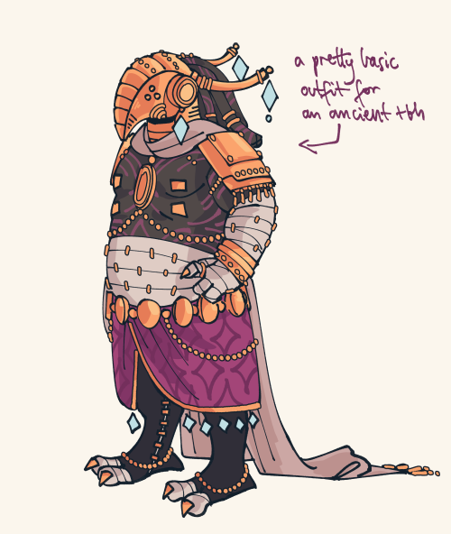 SDA as an ancient. their outfit is pretty basic for an ancient. they have a long scarf that touches the ground, and their mask resembles a beak