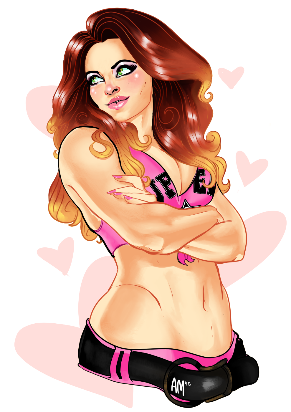 redneckkungfu:  i drew maria kanellis cuz shes pretty and the hearts signify my crush