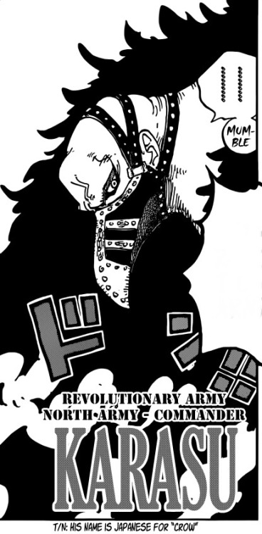 chance4choice:  Finally got our reveal of the voice in the crows We were introduced to him back in Ch.794. Some speculated that this was Dragon’s ability, others correctly guessed that this was the ability of some other Revolutionary officer. 110 chapters