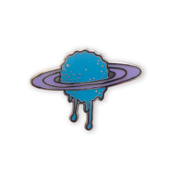 littlealienproducts:    Melting Saturn Enamel Pin // Ů